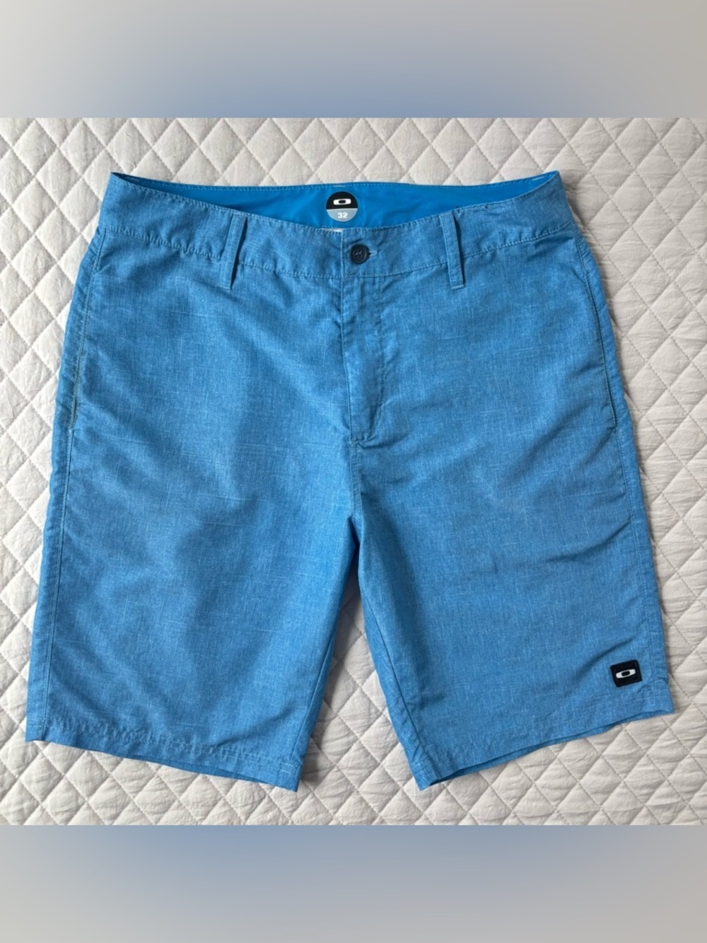 Oakley Light Blue Flat Front Men's Shorts